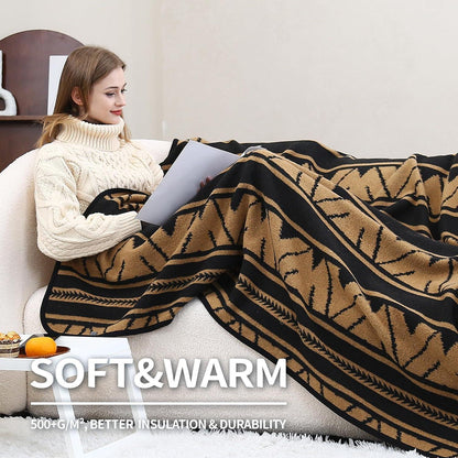 Merinowolle Campingdecke – Warm, Weich & Waschbar – 160x200 cm Khaki