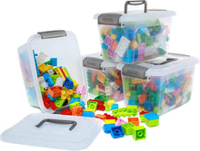 4er Set Transparente Aufbewahrungsboxen mit Deckel 5L