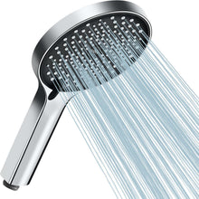 Wassersparender Duschkopf mit 3 Strahlarten Schwarz Chrom