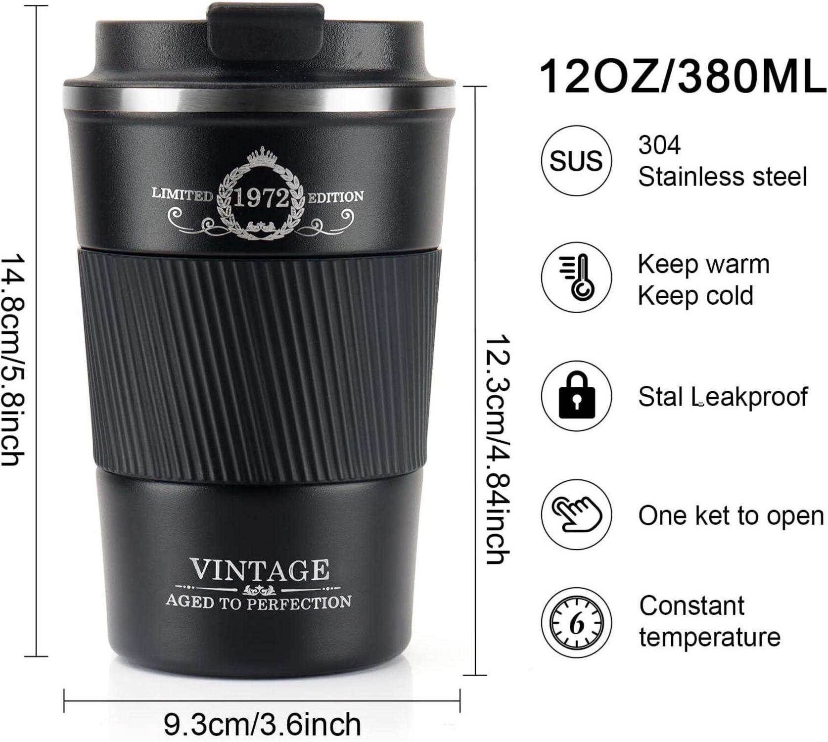 Thermobecher 380ml Edelstahl Kaffeebecher to go