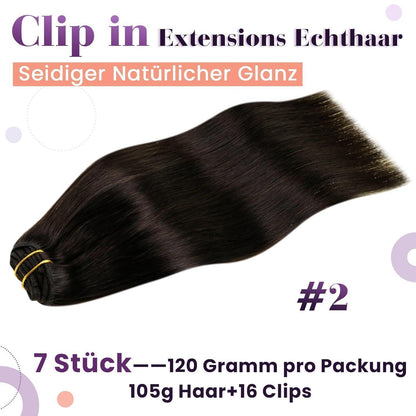 Echthaar Haarverlängerung Gerade 55cm – 12#2