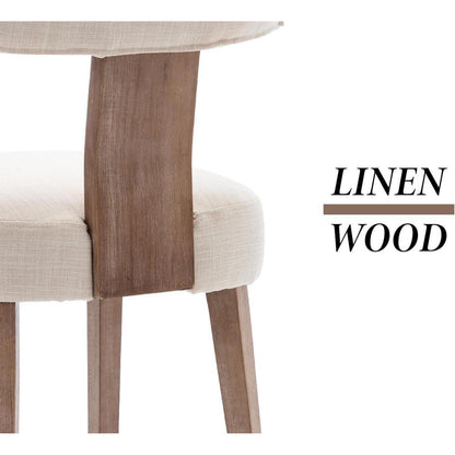 Esszimmerstühle 2er Set Leinen Beige – Komfortable Polsterstühle