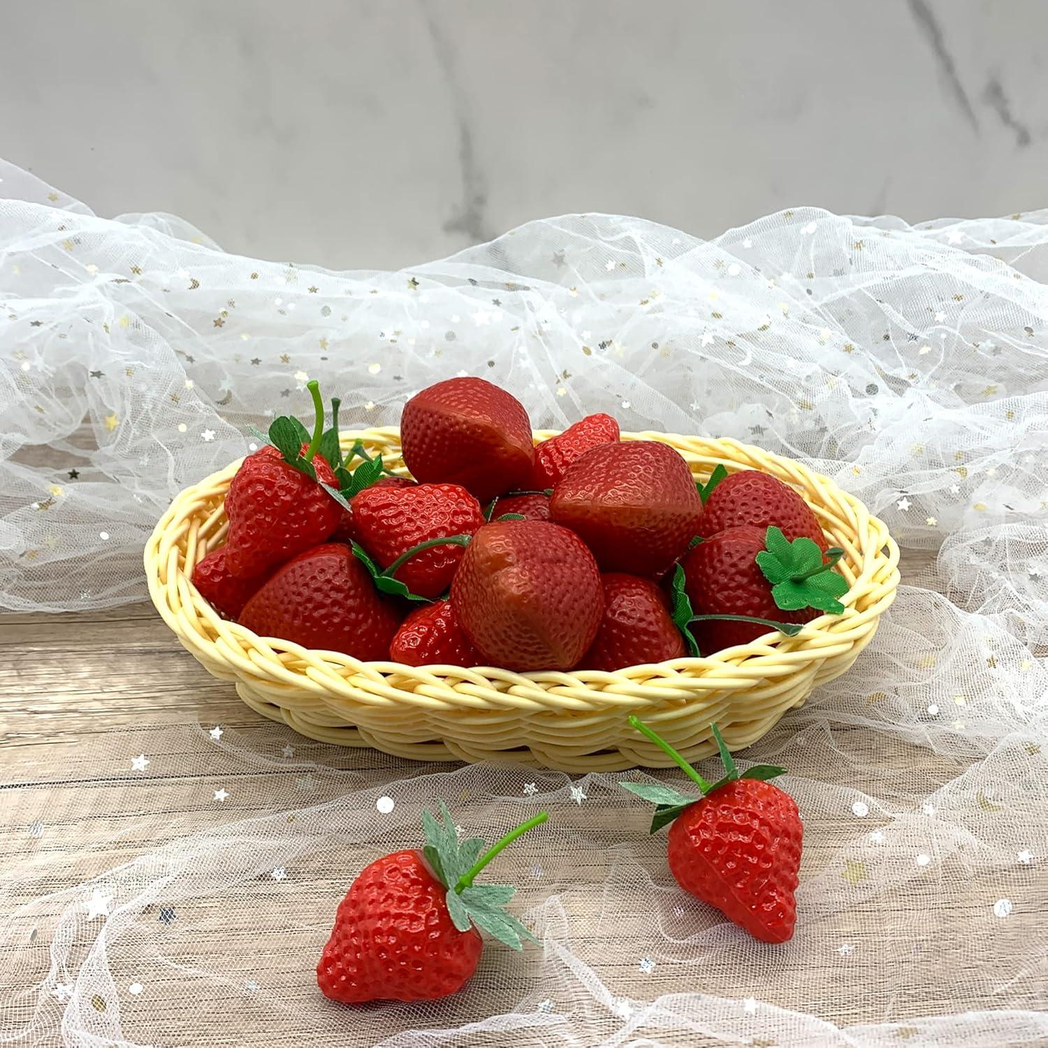 Künstliche Erdbeeren Simulation Obst 20 Stück Dekoration