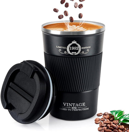 Kaffeebecher to go Thermobecher 380ml Edelstahl doppelschichtig