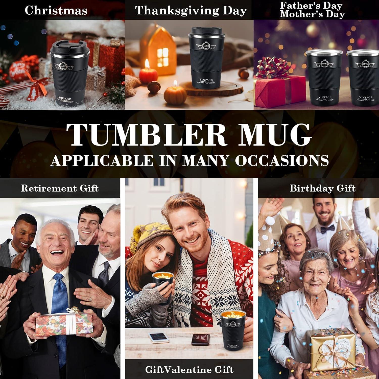 Tlater Kaffeebecher to go 380ml Thermobecher Geschenk 40. Geburtstag