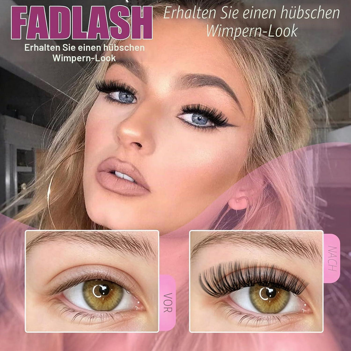 Volumen Cluster Wimpern 40D Schwarz 8-16mm Mischtray