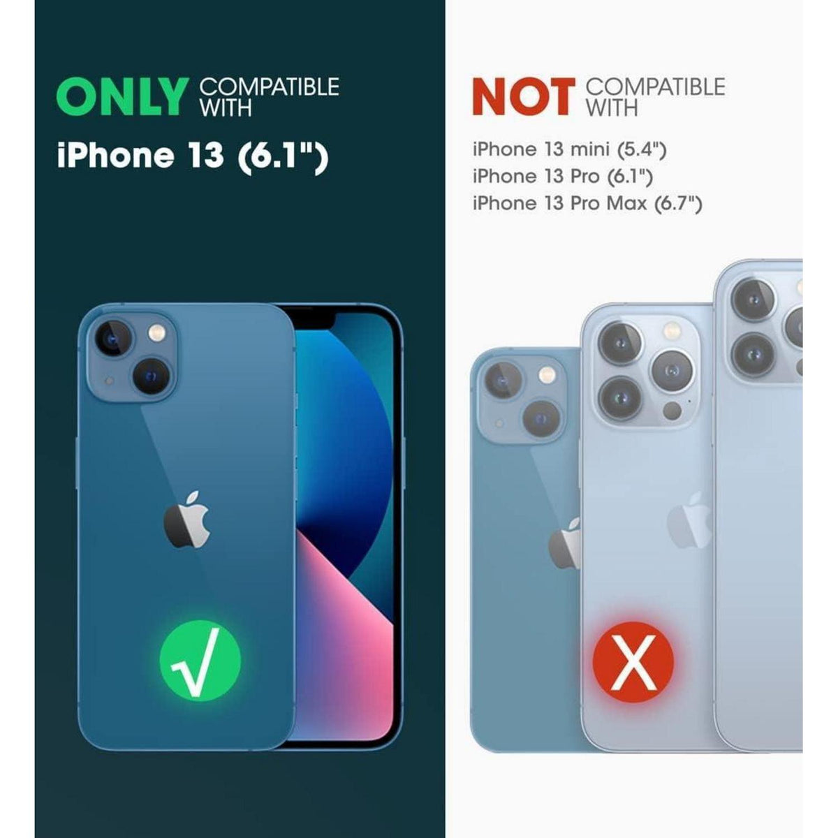 iPhone 13 Hülle mit Displayschutz, Grün
