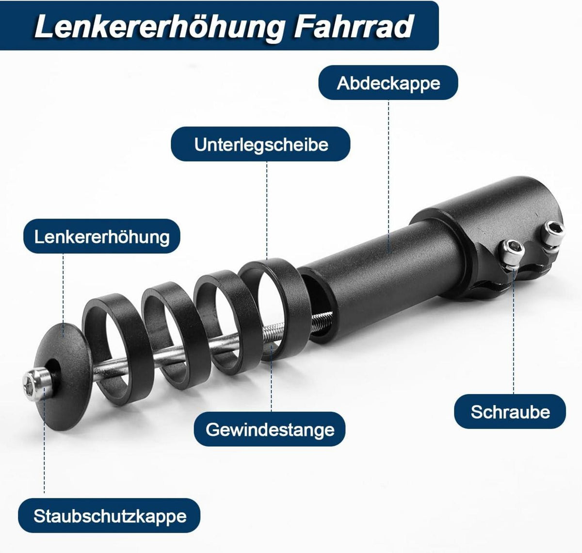 Lenkererhöhung Fahrrad, Vorbauverlängerung MTB E-bike