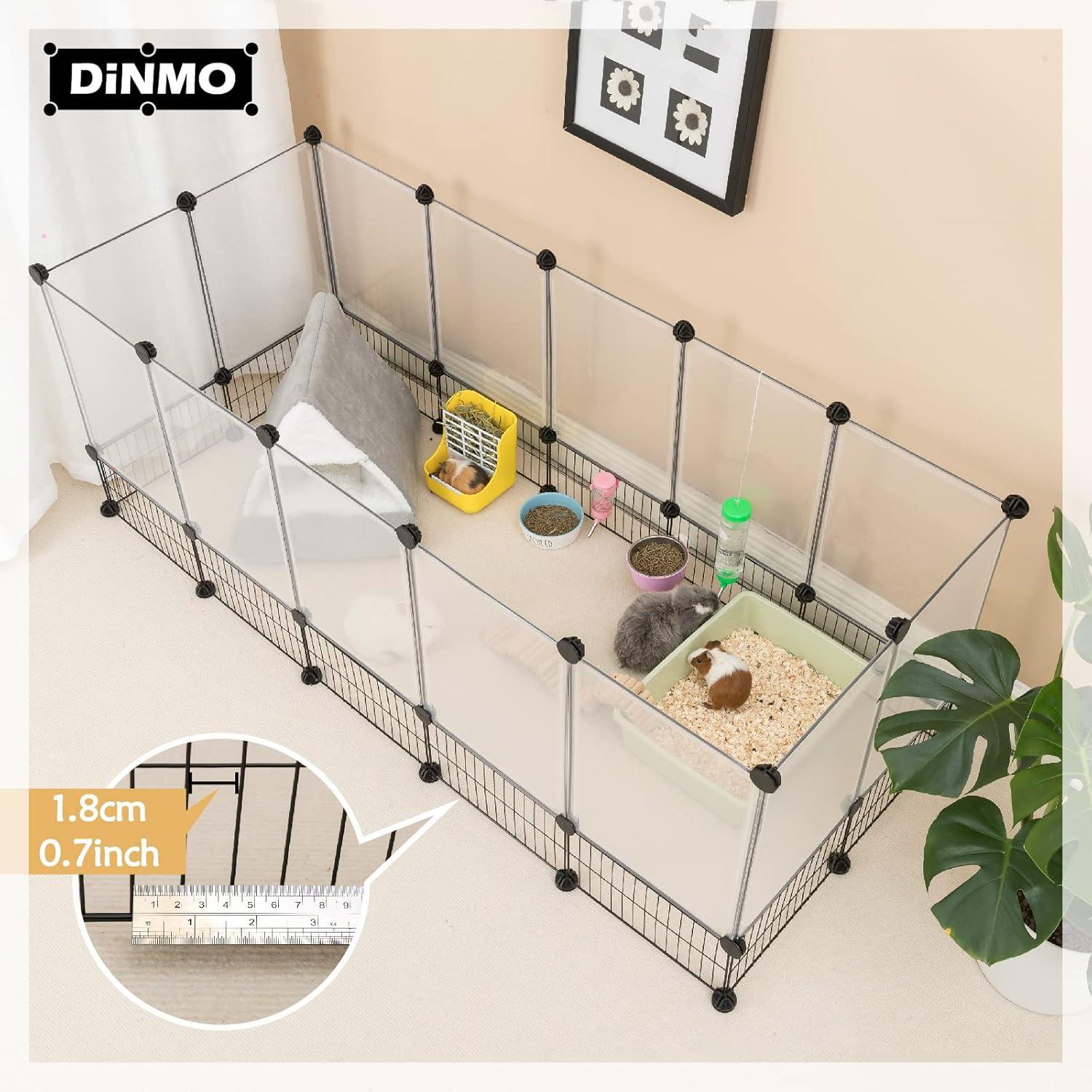 DINMO Kaninchen-Laufstall Meerschweinchen Hamsterkäfig 156 x 65 x 57 cm