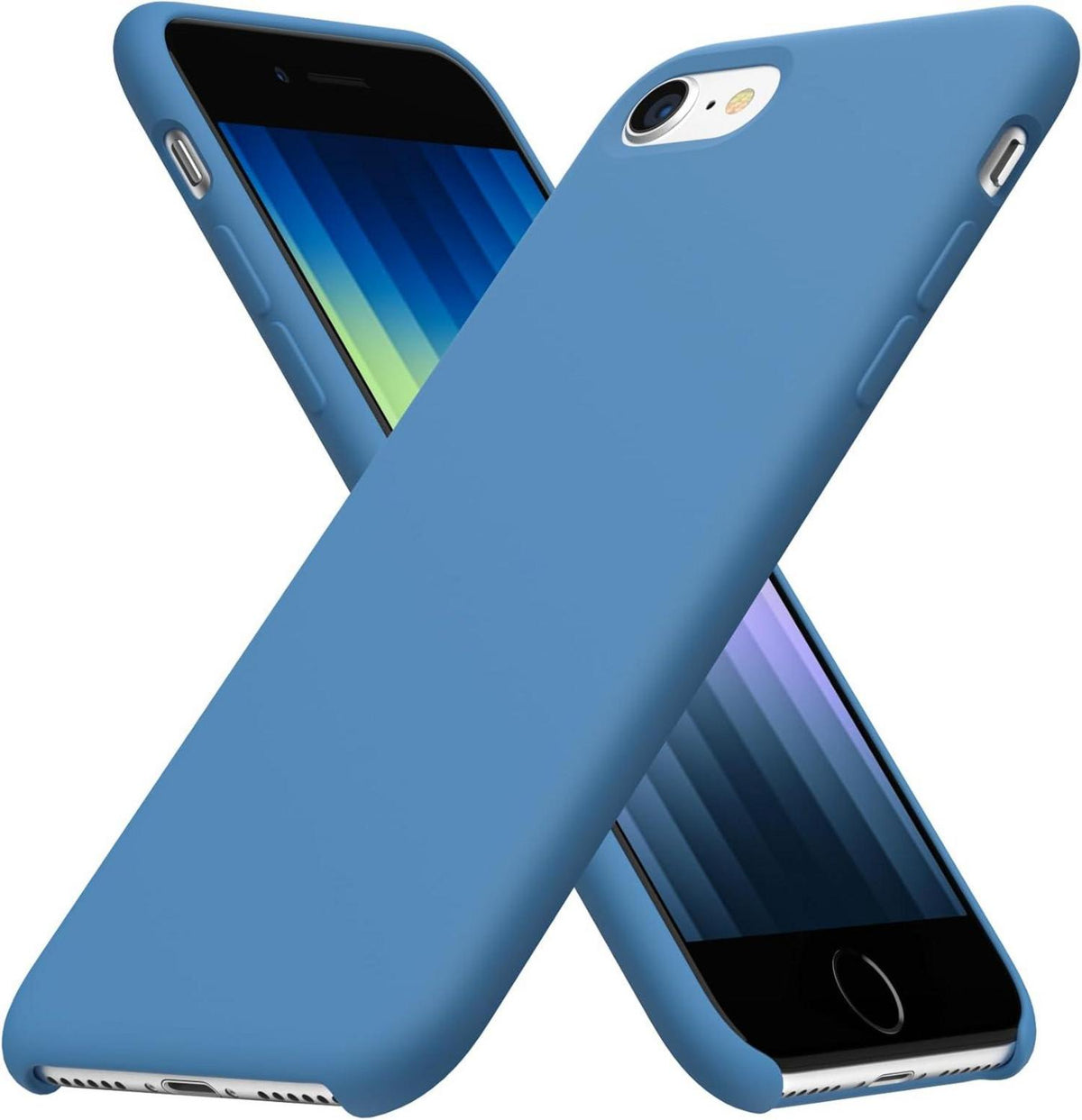 Schutz Hülle für iPhone SE 3 2022 Silikon Blau