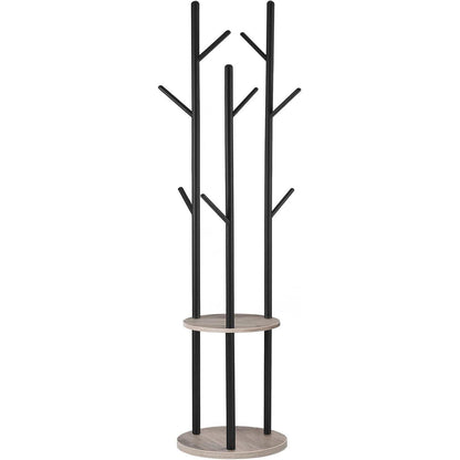 Freistehender Garderobenständer mit Baumform, 8 Haken, 2