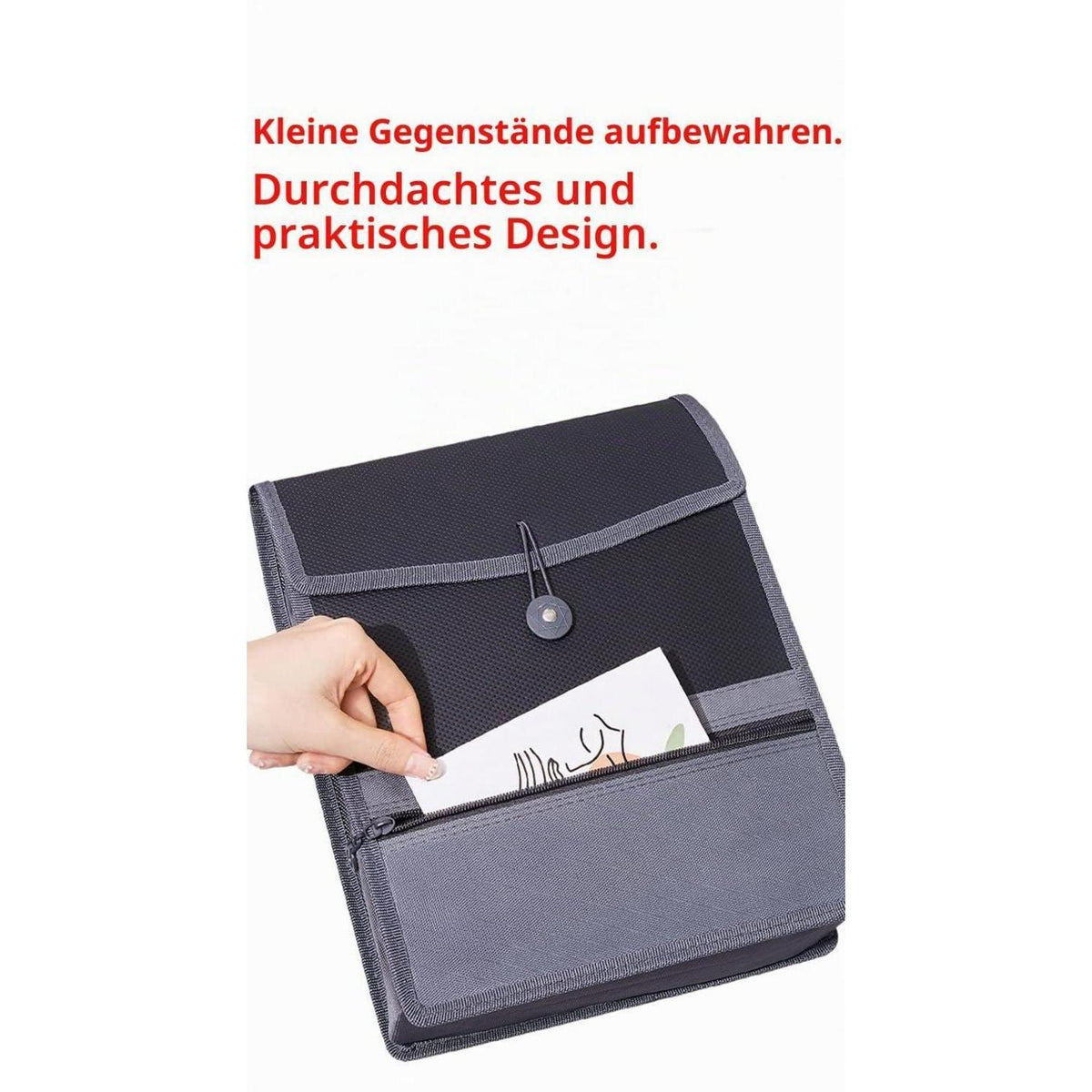 Erweiterbare Registermappe A4 – 4er Set Grün/Blau/Rot/Schwarz