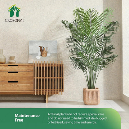 CROSOFMI Künstliche Palme 170cm Plastik Topf Deko Büro