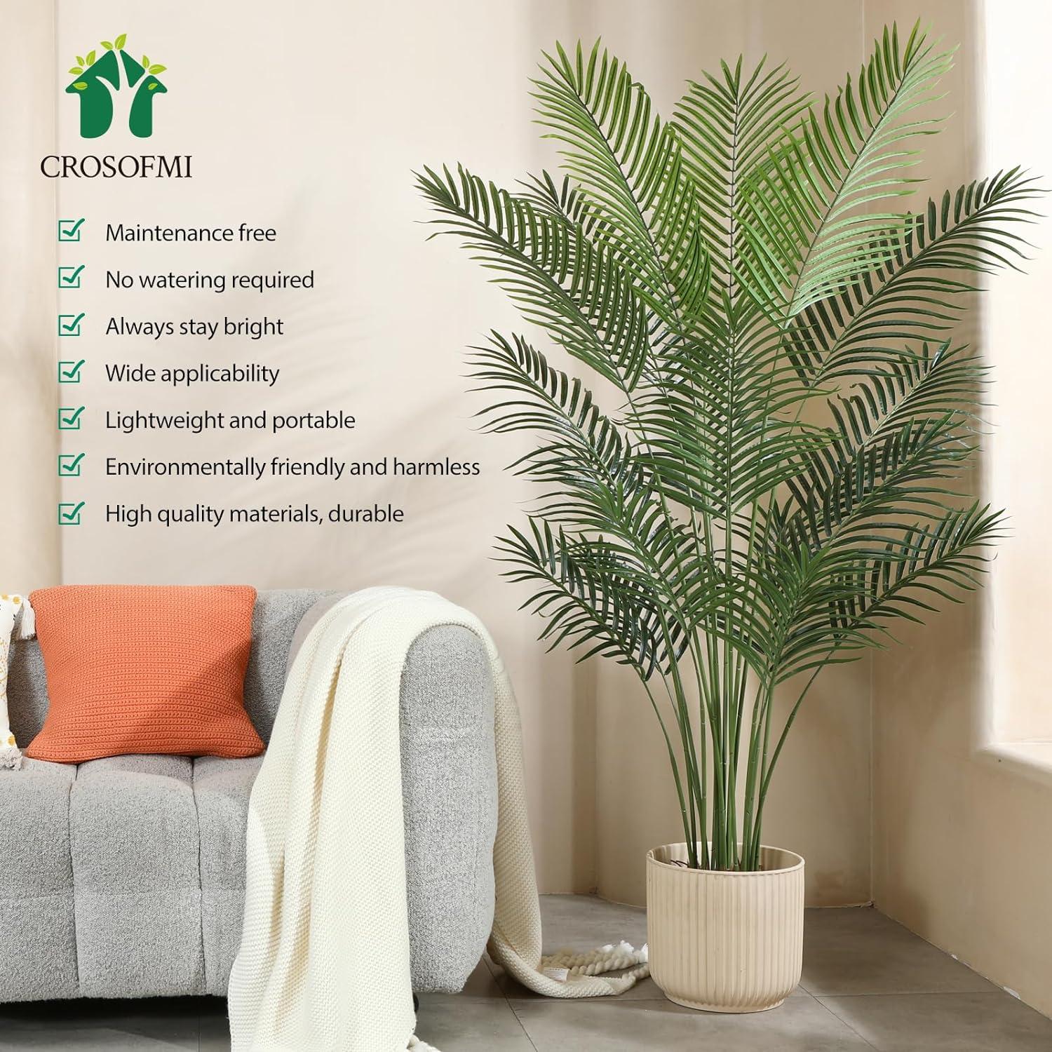 Kunstpflanze groß 170cm Palme Plastik Fake Plant Deko Home Office (1