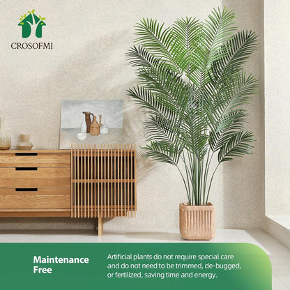 Künstliche Palme 190cm groß im schwarzen Topf Fake Plant