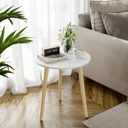 APICIZON Runder Beistelltisch Holz Ø 42 cm Skandinavischer