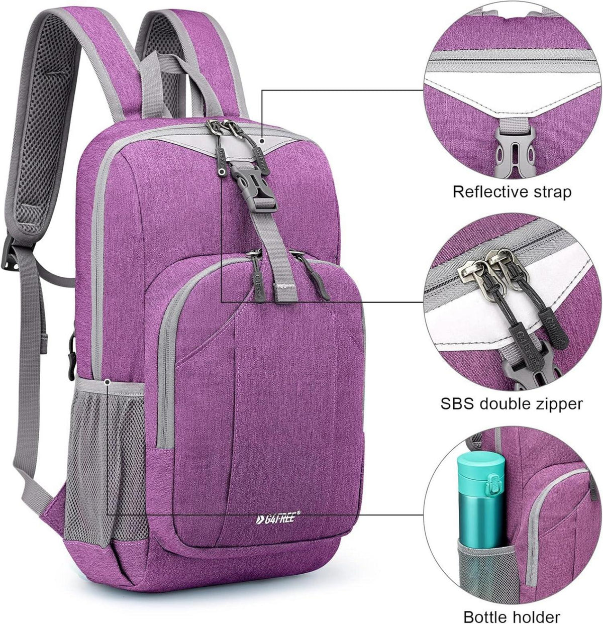 Ultraleichter 10L Damen Tagesrucksack Wasserdicht Wandern Camping