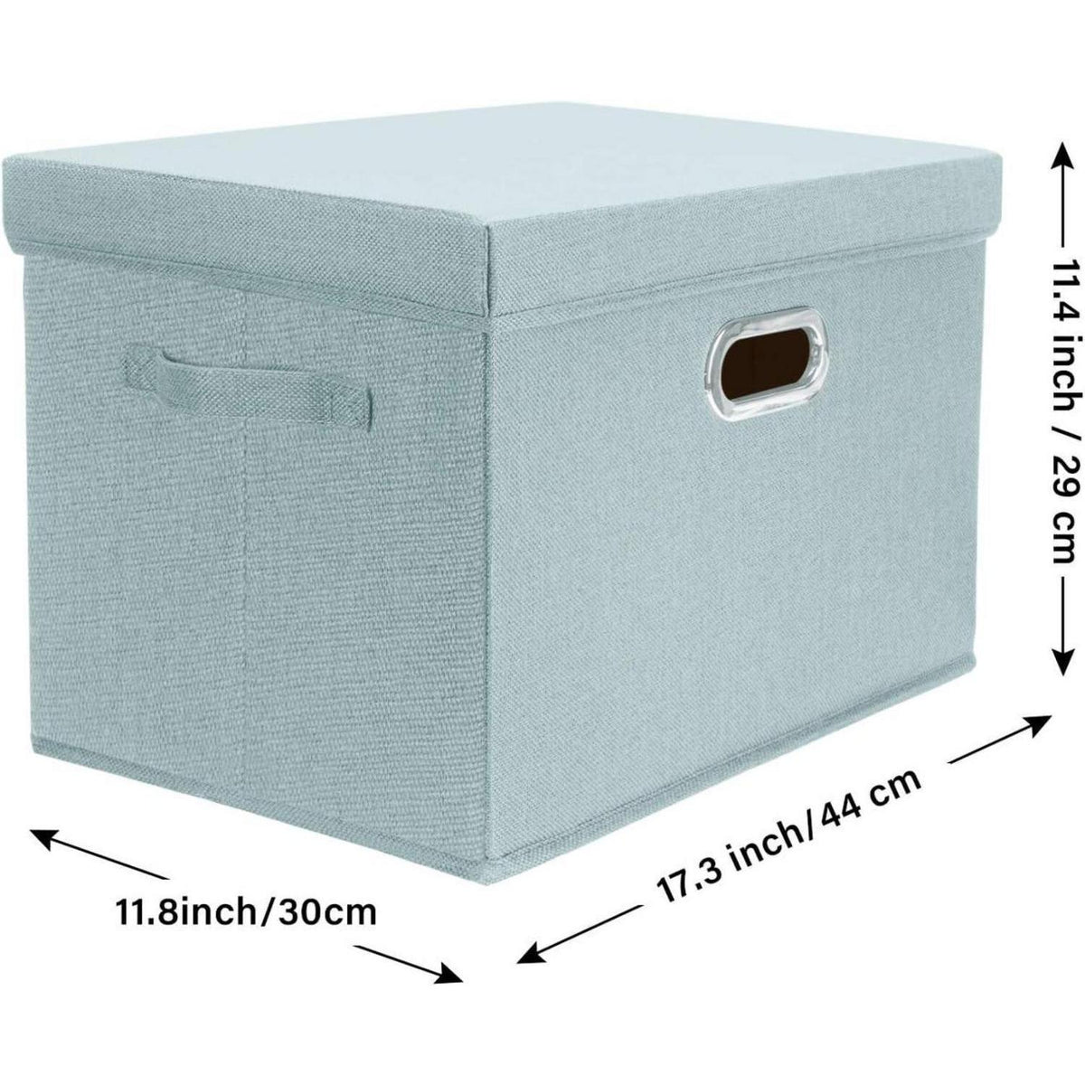 Aufbewahrungsbox mit Deckel, faltbar, waschbar, 5er-Set, Aqua Spring