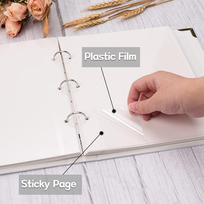 Fotoalbum Selbstklebend 40 Seiten Hardcover DIY Scrapbooking Kit