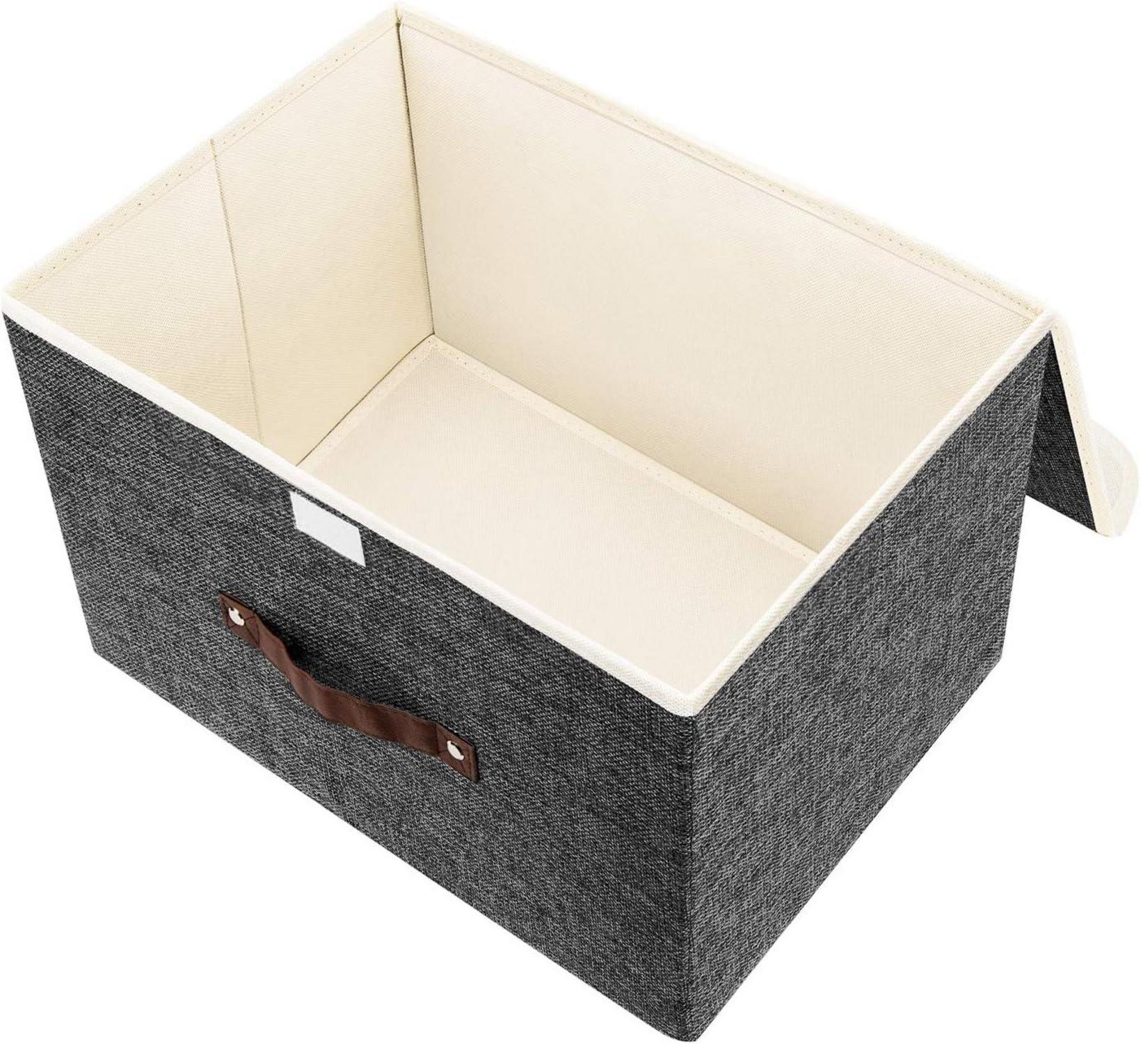 Faltbare Aufbewahrungsbox mit Deckel Stoff Waschbare Kisten 38x25x25