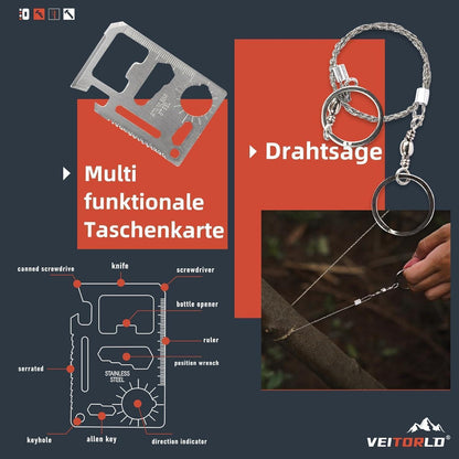 Survival Kit Geschenk für Männer Outdoor Ausrüstung Camping