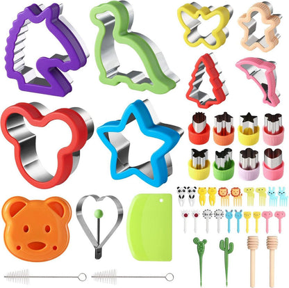 45 Ausstechformen Set Edelstahl Dinosaurier Stern Formen