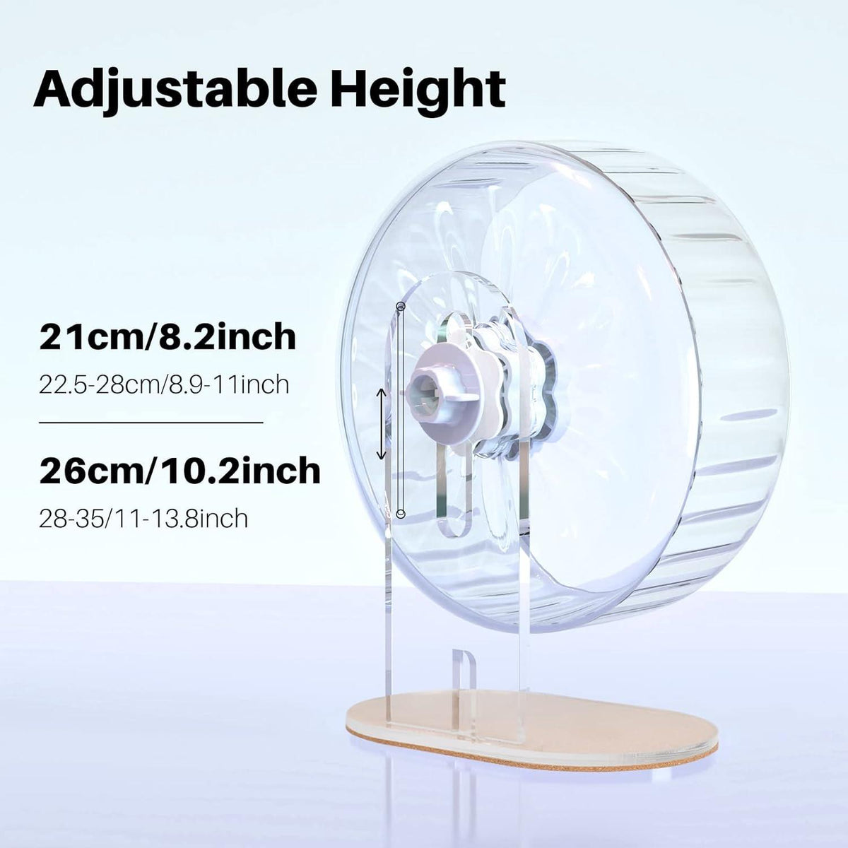 Transparentes Laufrad für Hamster 21cm leise rutschfest