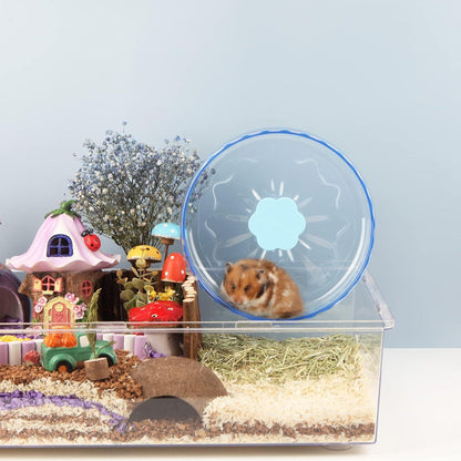 Hamsterrad 21cm Transparent Leise Laufrad für Hamster & Kleintiere