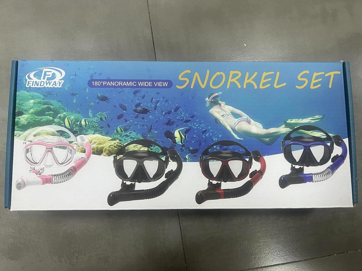 Schnorchelset Erwachsene Tauchmaske Anti-Leck Anti-Fog 180° Blickwinkel