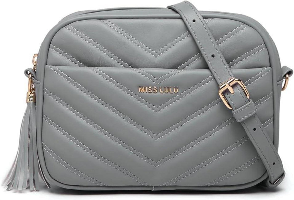 Miss Lulu Damen Umhängetasche Goldene Hardware Crossbody Bag