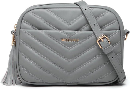 Miss Lulu Damen Umhängetasche Goldene Hardware Crossbody Bag