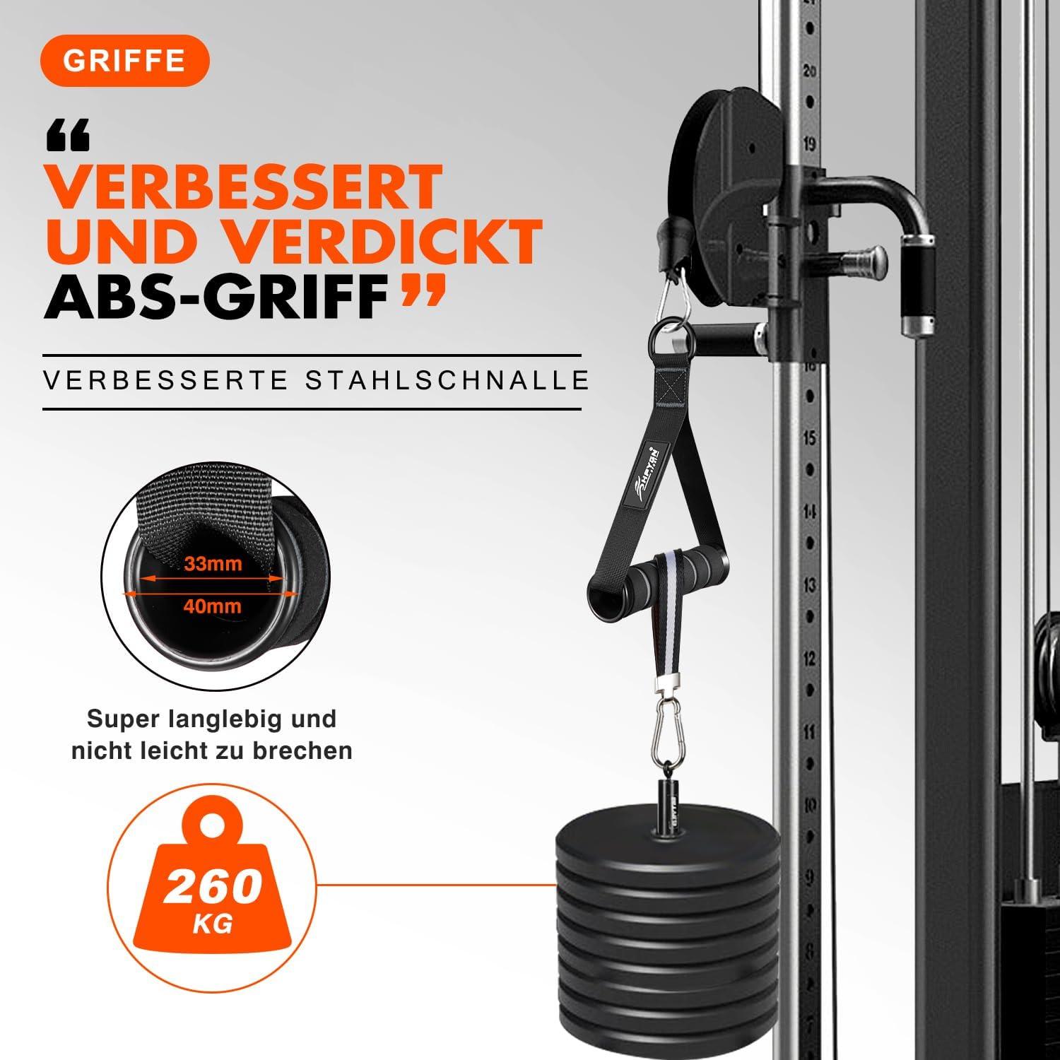 Fitnessband Griffe Widerstandsbänder grau rot 2 Stück Training Zubehör