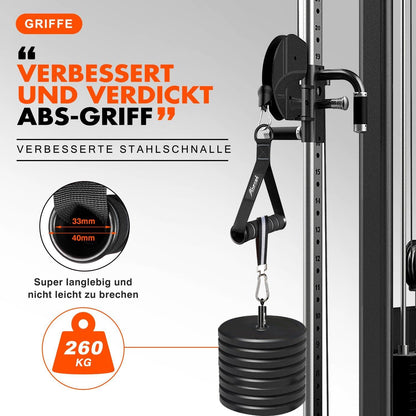 Fitnessband Griffe Widerstandsbänder grau rot 2 Stück Training Zubehör