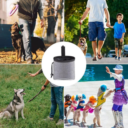Leckerlibeutel Hundetraining Futtertasche verstellbarer Gürtel Grau