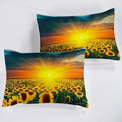 Gelbe Sonnenblumen Bettwäsche Set 200x220cm + 2 Kissenbezüge