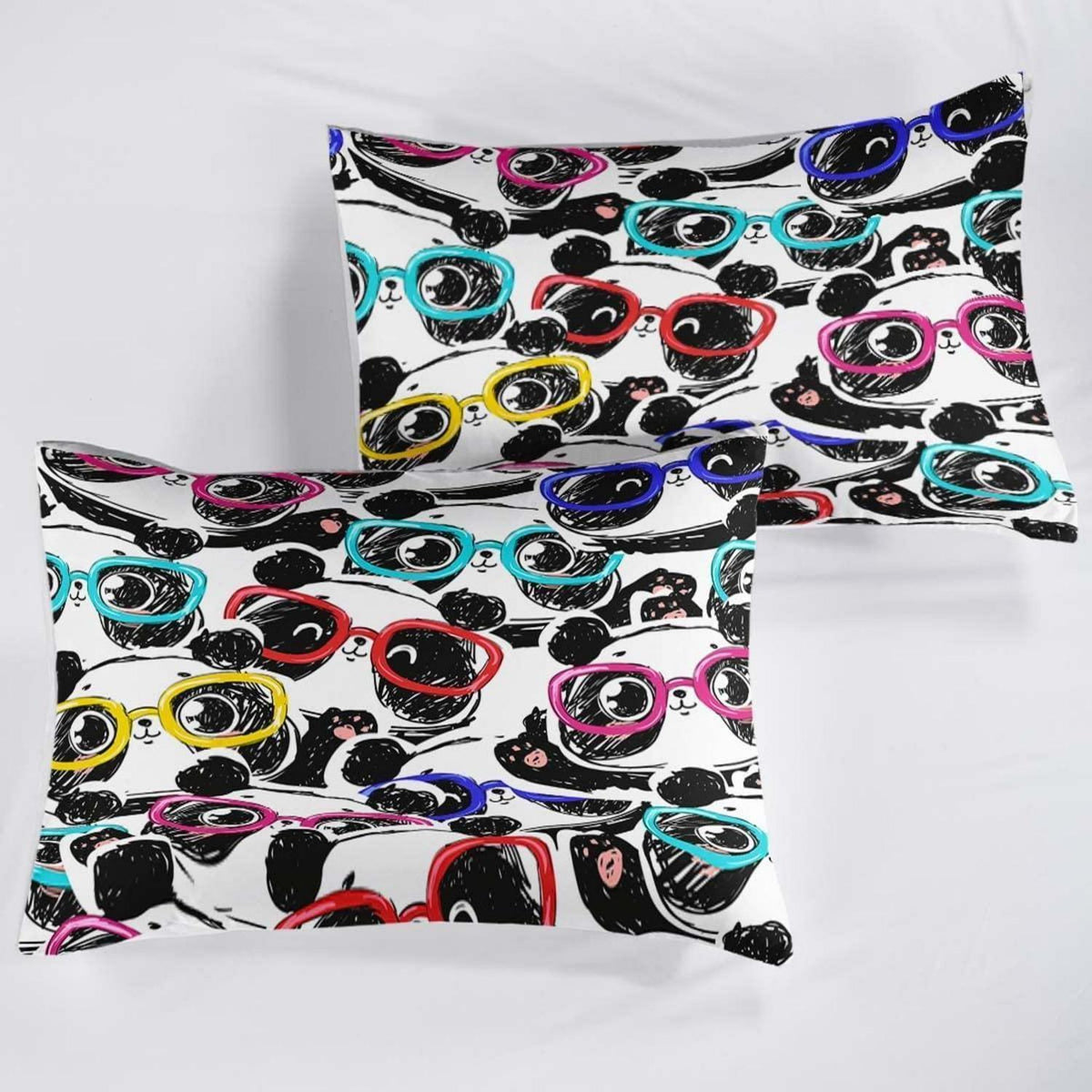 Panda Bettwäsche Set 200x220cm mit 2 Kissenbezügen – Niedliches Tiermuster