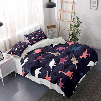 Cartoon Dino Bettwäsche Set 220x240cm – Kinderzimmer Deko