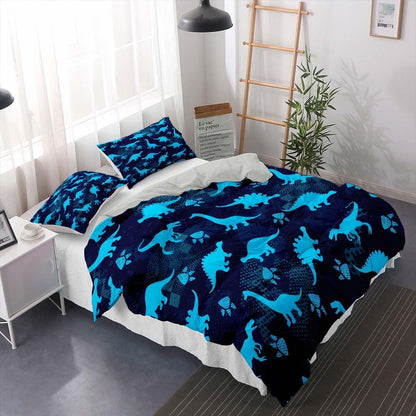 Cartoon Dino Bettwäsche Set 155x220cm – Kuscheliger Kinderbettdruck