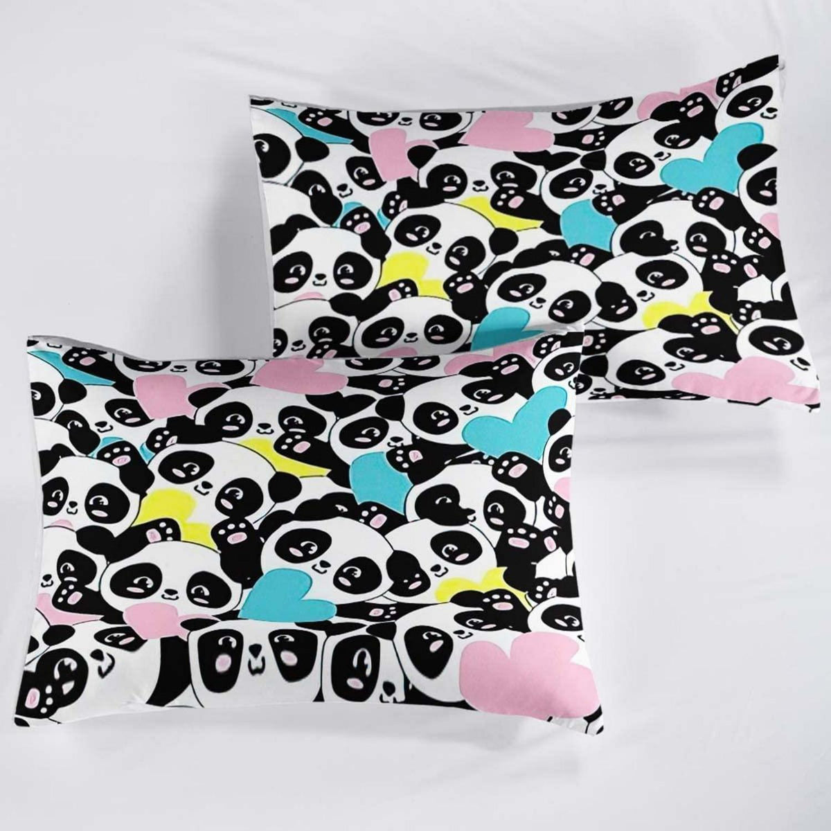Panda Bettwäsche Set 200x220cm mit 2 Kissenbezügen – Niedliches Tiermuster