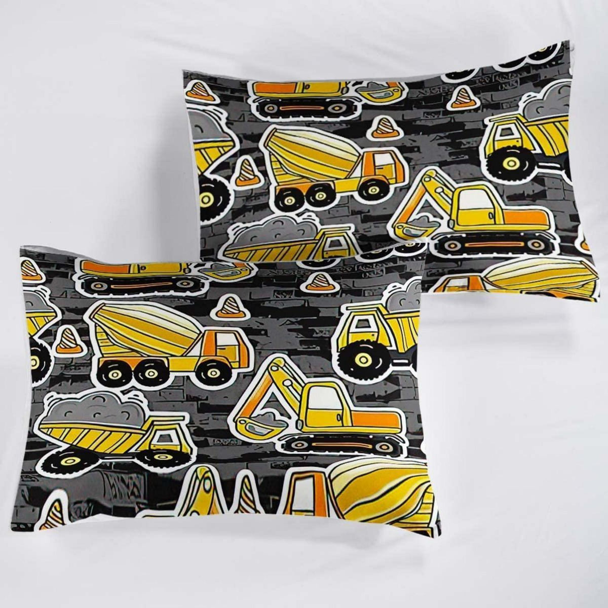 Bettwäsche-Set Grau 200x200cm mit 2 Kissenbezügen 80x80cm