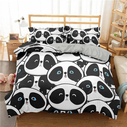Panda Bettwäsche Set Kinder – 155x220cm + 80x80cm