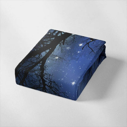 Kinder Bettwäsche Set Mond Sterne Galaxie 220x240cm
