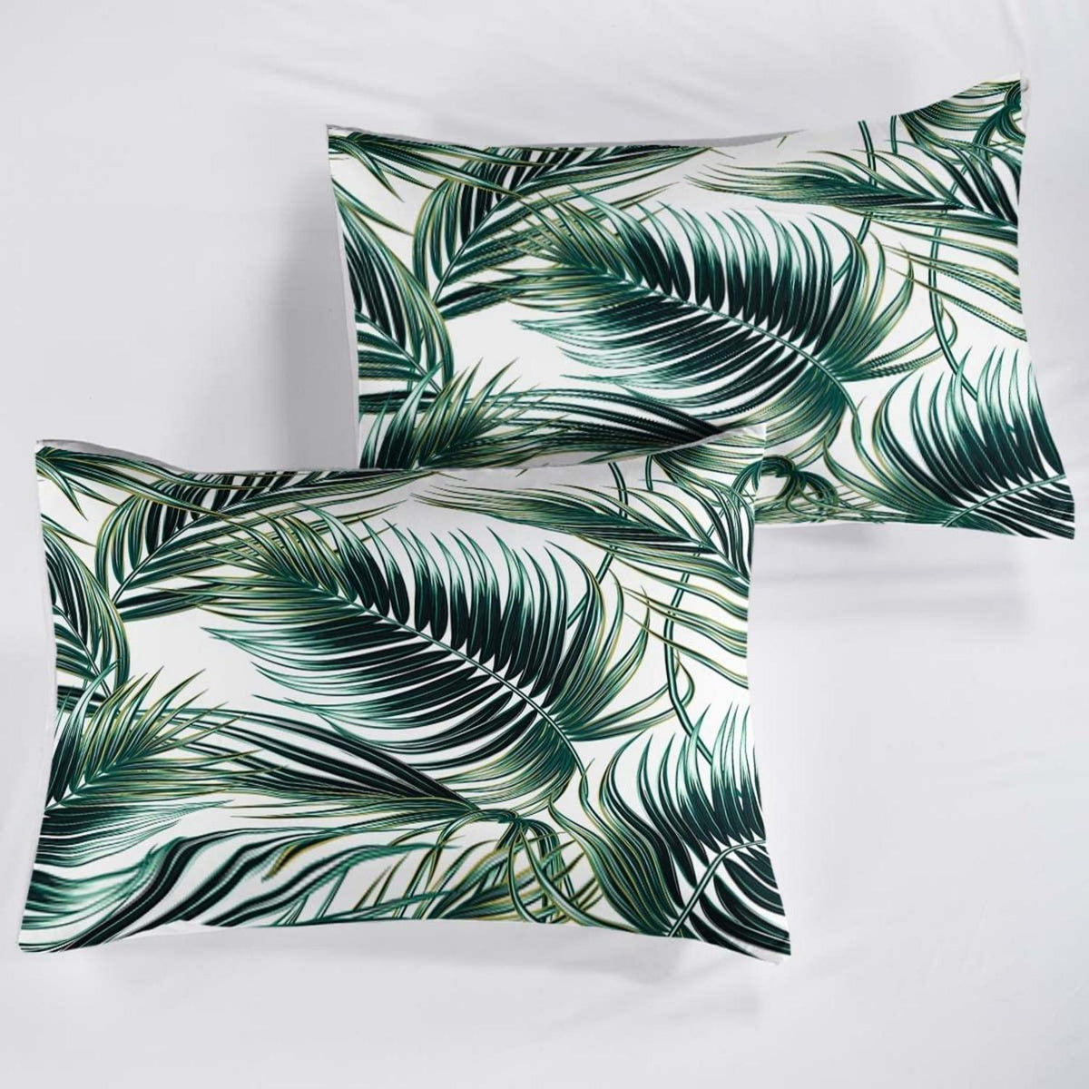 Grüne Bettwäsche Set 200x200cm – Tropische Blätter & Mikrofaser