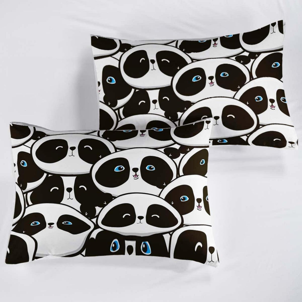 Panda Bettwäsche Set 200x220cm mit 2 Kissenbezügen – Kinderzimmer Dekoration