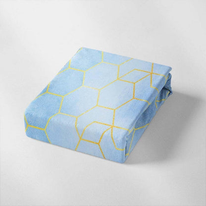 Bettwäsche Set 220x240 Blau Gestreift | Modernes Mikrofaser Bettbezug mit 2 Kissenbezügen