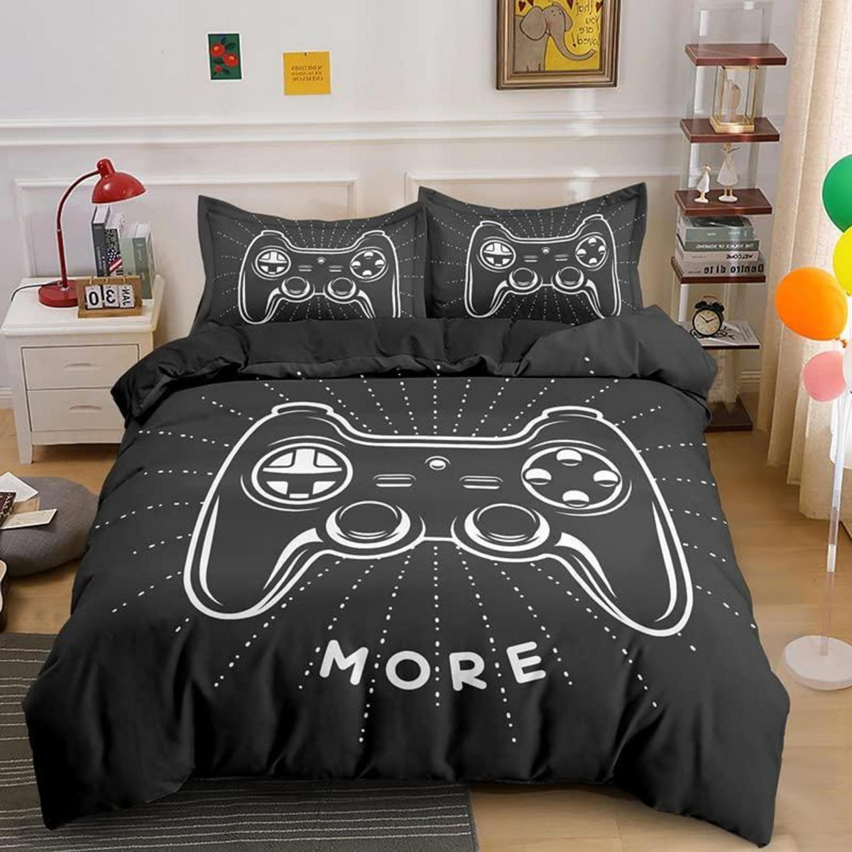 Gamepad Bettwäsche Set 155x220cm – Videospiel Betten Set für Kinder