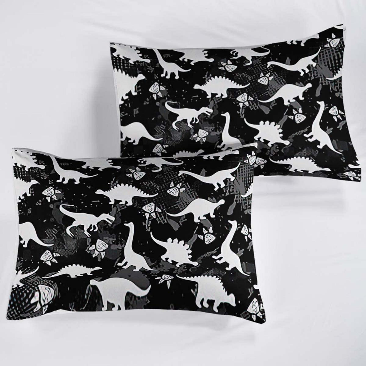 Cartoon Dino Bettwäsche Set 200x220cm – Kuschelweicher Dinosaurier Bettbezug für Kinder