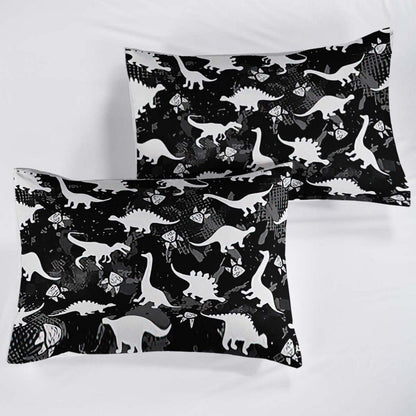 Cartoon Dino Bettwäsche Set 200x220cm – Kuschelweicher Dinosaurier Bettbezug für Kinder