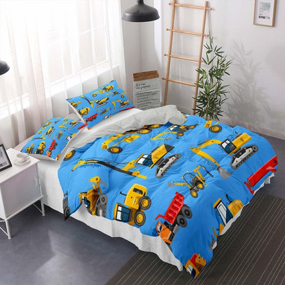 Blaues Bettwäsche-Set 220x240cm mit 2 Kissenbezügen 80x80cm