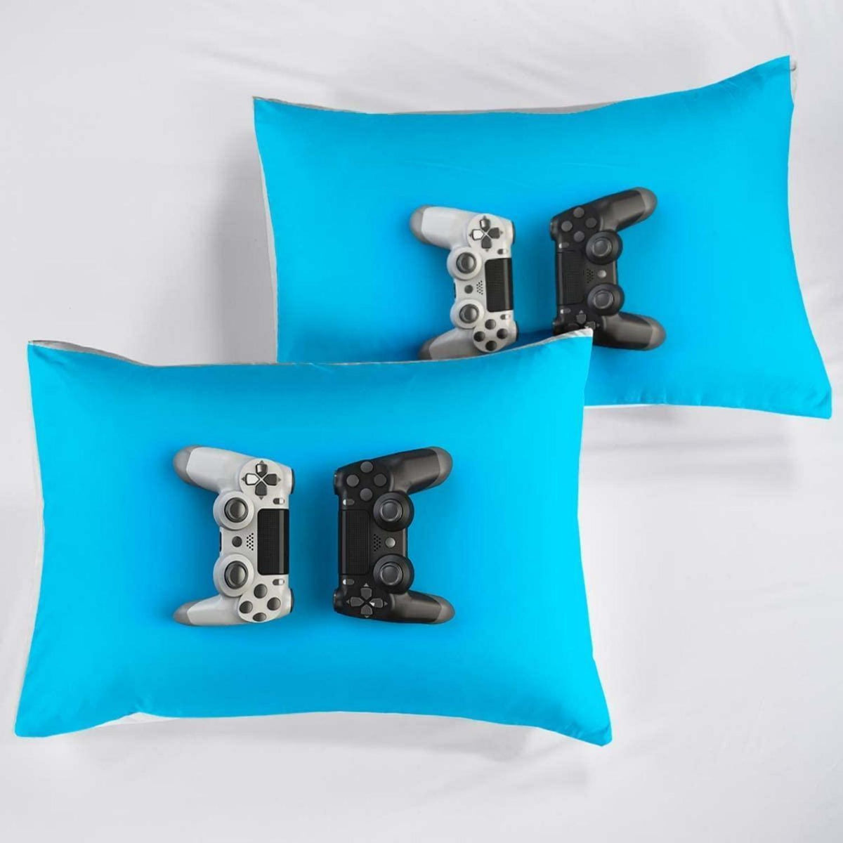 Gamer Bettwäsche Set 220x240cm – Gamepad Bettbezug für Kinder & Teenager